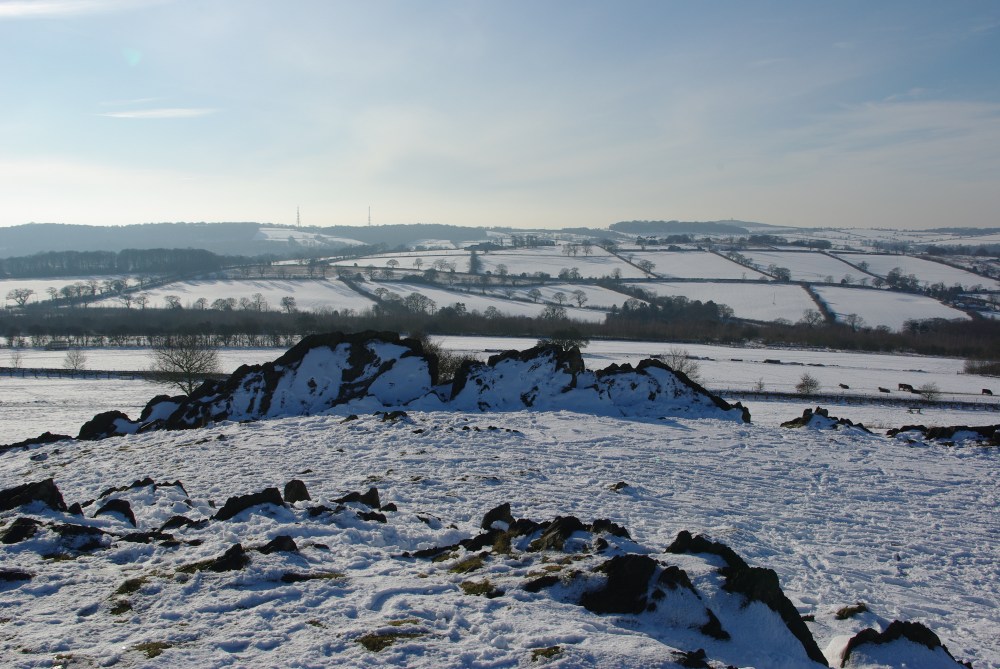 Loughborough Beacon in snow