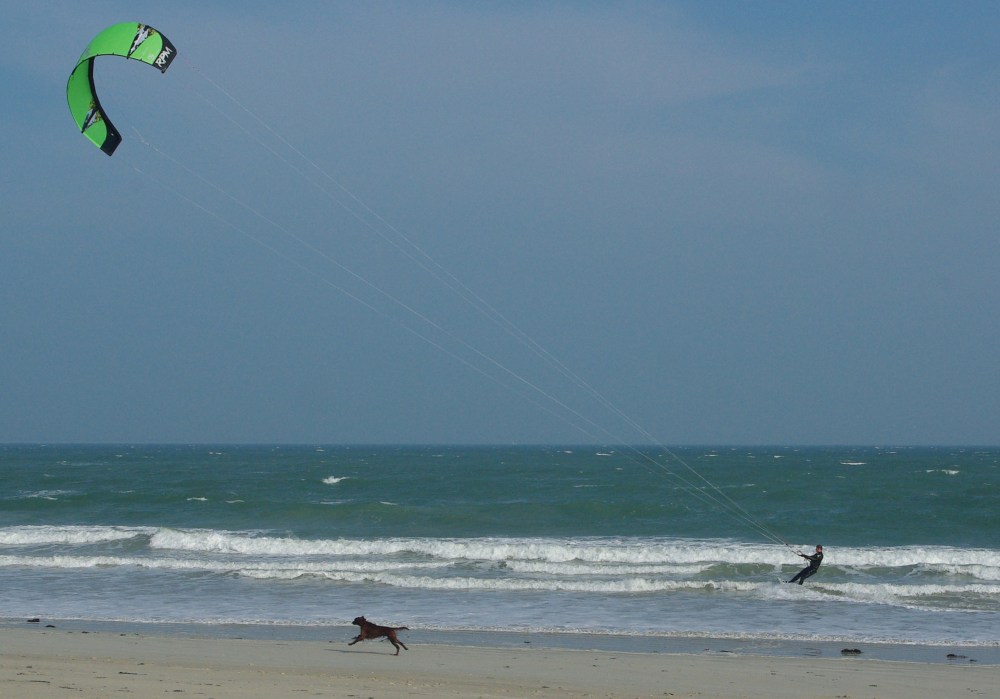 Kite chasing