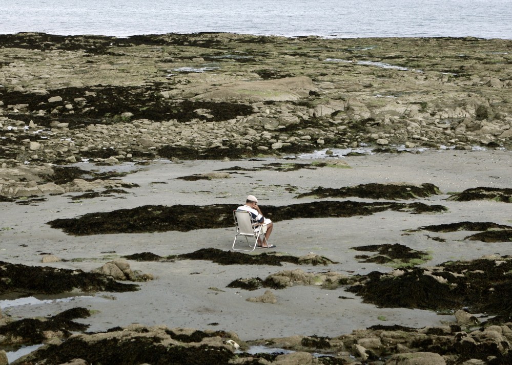 Reading on the beach